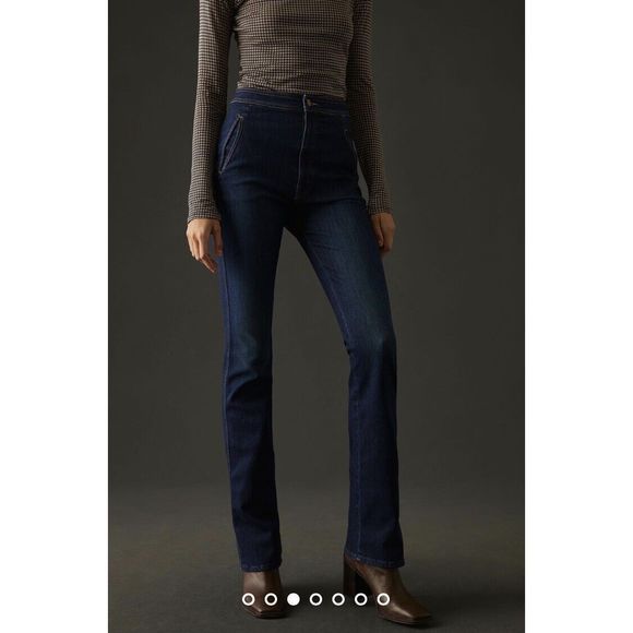 MOTHER The High-Waisted Smokin' Double-Welt Jeans In Off Limits Size 33 - Picture 4 of 12